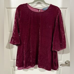 Modcloth 3X Velvet Blouse in a rich Plum color